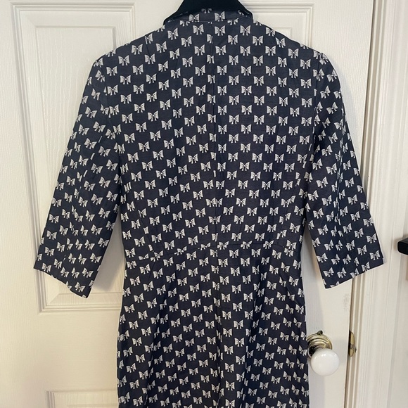 Navy and White bow Women dress Maje - Picture 5 of 7